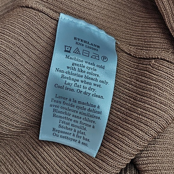 Everlane Ribbed Wrap Midi Dress Size XS Women's 3/4 sleeve - Picture 10 of 11